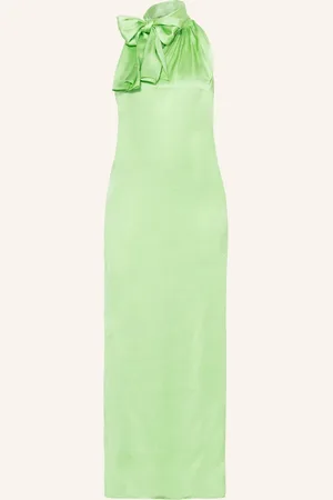 Max&Co. One-Shoulder Šaty Mostrina Ze Saténu světle zelená