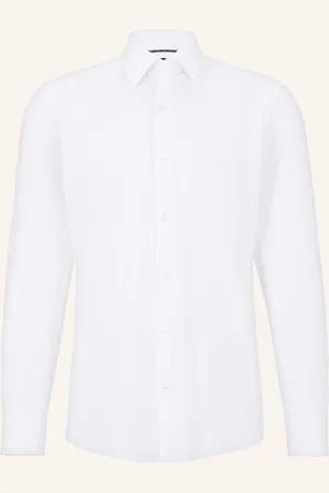HUGO BOSS Žerzejová Košile Hank Slim Fit bílá