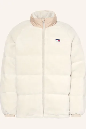 Tommy Hilfiger Plyšová Bunda režná béžová