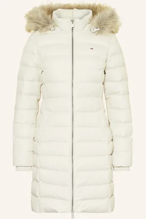 Tommy Hilfiger Péřový Kabát S Odnímatelnou Umělou Kožešinou režná