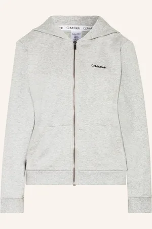 Calvin Klein Pohodlná Domácí Mikina S Kapucí Modern Cotton šedá