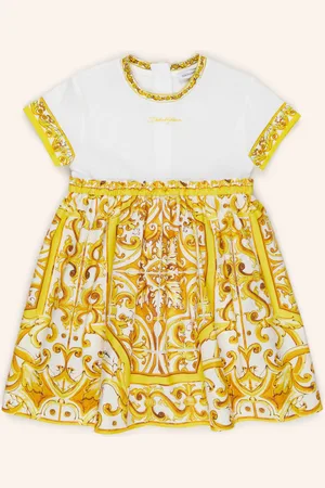 Dolce & Gabbana Šaty bílá žlutá
