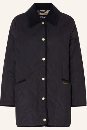Barbour Prošívaná Bunda Cornelia Z Manšestru tmavě modrá