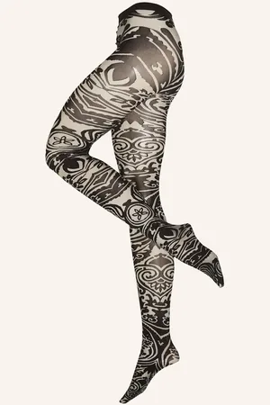 Wolford Punčocháče Paisley Tattoo