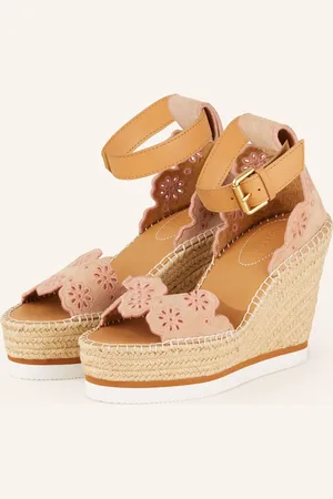 See by Chloé See By Chloé Wedges Na Klínku Glyn S Děrovanou Krajkou