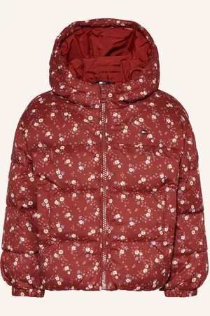 Tommy Hilfiger Prošívaná Bunda tmavě červená
