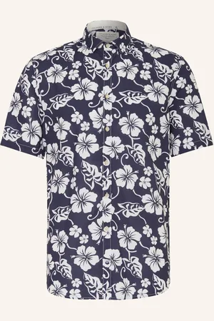 Colours & Sons Košile S Krátkým Rukávem Regular Fit tmavě modrá bílá
