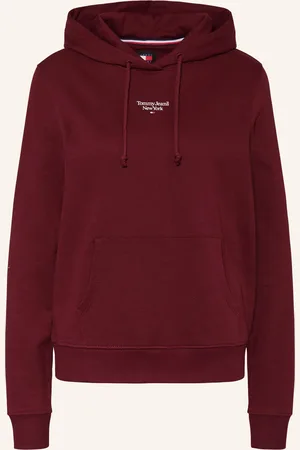 Tommy Hilfiger Mikina S Kapucí tmavě červená