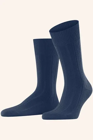 Falke Ponožky Lhasa Rib S Příměsí Merino Vlny modrá