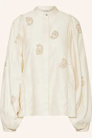 Max Mara Halenka Caladio S Ozdobnými Kamínky krémová