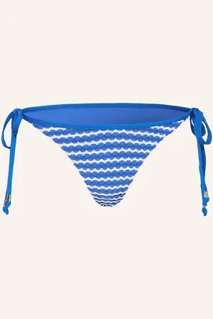 Seafolly Trojúhelníkové Bikinové Kalhotky Mesh Effect tyrkysová bílá