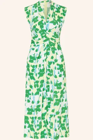 Diane von Furstenberg Šaty Livia zelená tmavě žlutá tmavě modrá