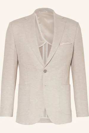 PAUL Oblekové Sako Slim Fit Z Žerzeje béžová
