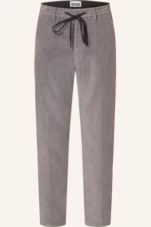 Drykorn Manšestrové Chino Kalhoty Deger Slim Fit šedá