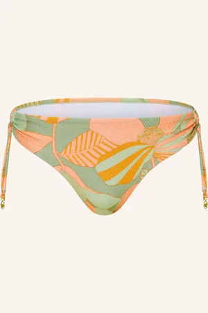 Watercult Basic Bikinové Kalhotky Retro Tributes S Třpytivou Přízí světle zelená tmavě oranžová