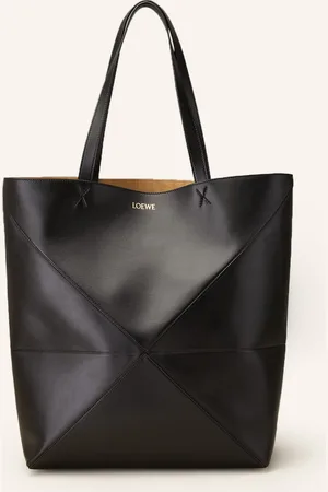 Loewe Shopper Puzzle Tote Large černá