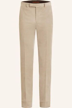 Ermenegildo Zegna Manšestrové Kalhoty Regular Fit černošedá