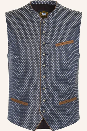 Hammerschmid Krojová Vesta Jörg Slim Fit modrá