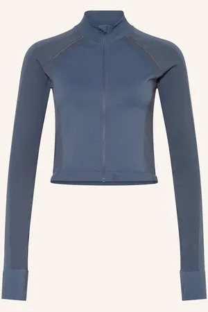 Sweaty Betty Cropped Tréninková Bunda Athlete modrá