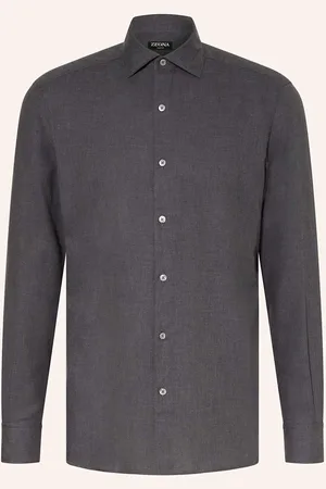 Ermenegildo Zegna Košile Regular Fit tmavě šedá