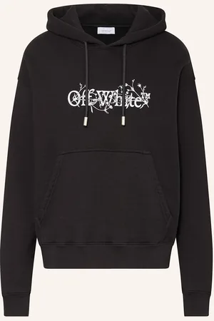OFF-WHITE Mikina S Kapucí černá bílá