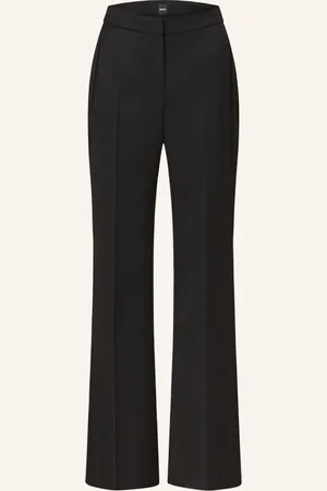 HUGO BOSS Bootcut Kalhoty Talia černá