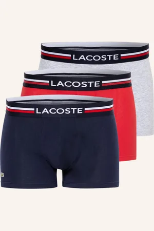 Lacoste Boxerky, 3 Kusy V Balení tmavě modrá světle šedá červená