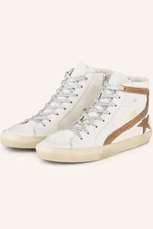 Golden Goose Vysoké Sneakersy Slide bílá hnědá