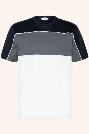 Reiss Tričko Woods tmavě modrá bílá