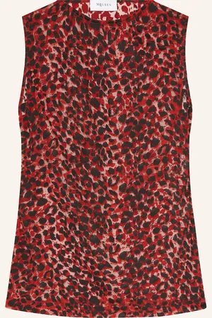 Alexander McQueen Top červená černá