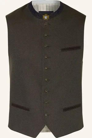 Hammerschmid Krojová Vesta Mirko Slim Fit modrá černá
