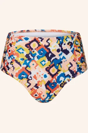 Lidea High Waist Bikinové Kalhotky Heartbeat režná modrá oranžová