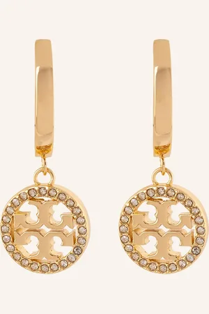 Tory Burch Náušnice Miller zlatá bílá