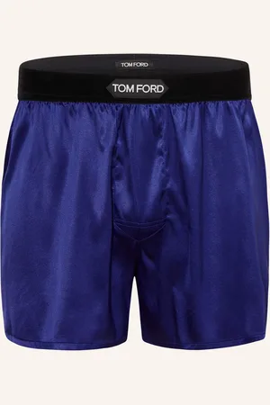 Tom Ford Hedvábné Boxerky tmavě modrá