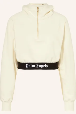 Palm Angels Cropped Mikina S Kapucí režná