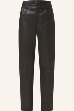 Belstaff Kožené Kalhoty Scandium černá