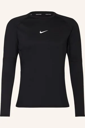 Nike Tričko S Dlouhým Rukávem Pro Warm černá bílá
