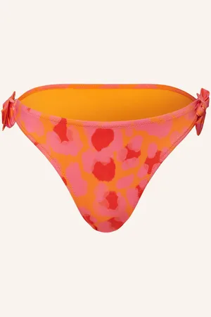 Vilebrequin Trojúhelníkové Bikinové Kalhotky New Leopard oranžová růžová červená