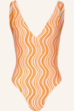 Seafolly Plavky Mod Squad V Oboustranném Provedení oranžová fialová bílá
