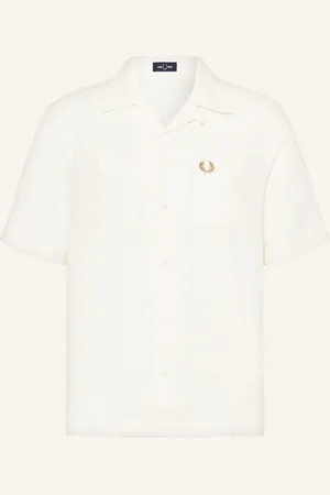 Fred Perry Košile Resort Comfort Fit Ze Lnu režná