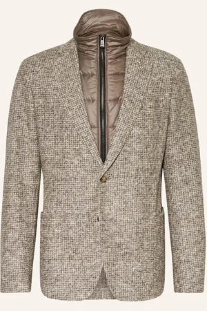 HUGO BOSS Sako Hanry Slim Fit S Odnímatelnou Krycí Légou hnědá světle hnědá světle šedá