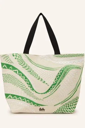 LALA BERLIN Shopper Mitja světle hnědá zelená bílá