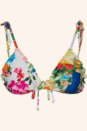 Seafolly Trojúhelníkový Horní Díl Bikin Ciao Bella bílá růžová modrá