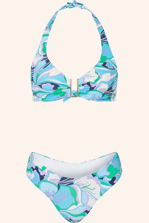 Melissa Odabash Bikiny S Kosticemi Colombia tmavě modrá zelená bílá