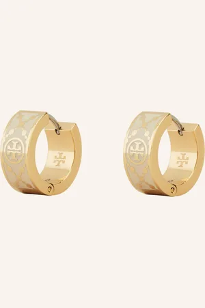 Tory Burch Náušnice zlatá bílá