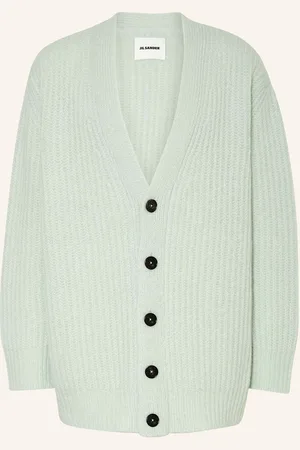 Jil Sander Oversized Pletený Kardigan Z Mohéru mátová