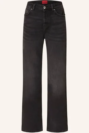 HUGO BOSS Straight Džíny černá