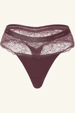 Calvin Klein Kalhotky String Modern Lace fialová