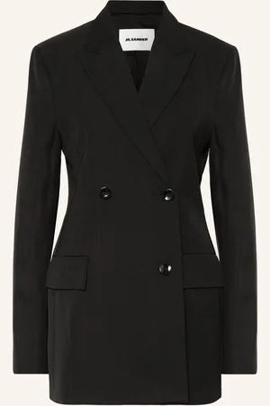 Jil Sander Dlouhý Blejzr S Příměsí Hedvábí černá