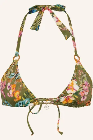 Watercult Trojúhelníkový Horní Díl Bikin Sunset Florals olivová oranžová